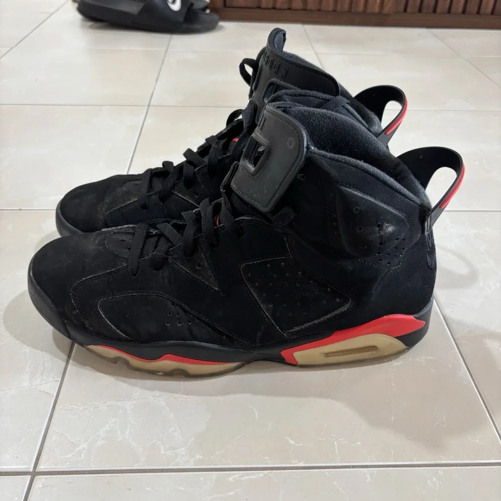 Air Jordan 6 Infrared Black 2019 Men's Size 11.5 Nike Air Basketball Sneakers